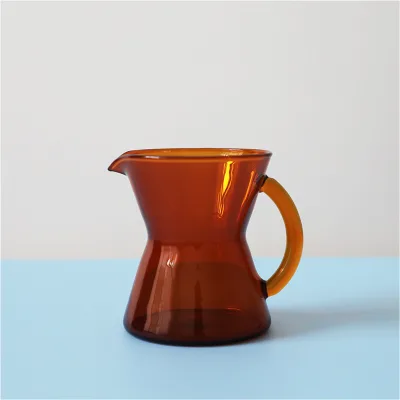 56H Eco-friendly Borosilicon Glass Coffee Tea Pot Color Glass Heat-resistant Glass Tea Dispenser