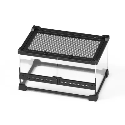 Climbing Pet Eco-tank Box Lizard Keep Palace Crab Tree Frog Raised Double Door Toughened Glass Rainforest tank