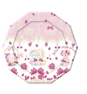 ODM Pink Bear Ten Angle Beautiful Printed Paper Plate-Thank You Gift for Birthday Weeding Adult Use