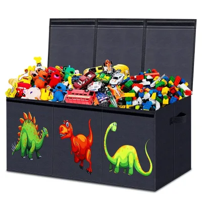 Toy Boxes for Kids, Large Toy Box Chest Kids Toy Storage Organizer for Boys Girls, Collapsible Storage Bins with Lids