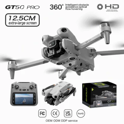 Factory Wholesale GT50 Beginner Drone Frame 4K Screen Remote Control Optical Flow Positioning Electric Lens Long Range FPV