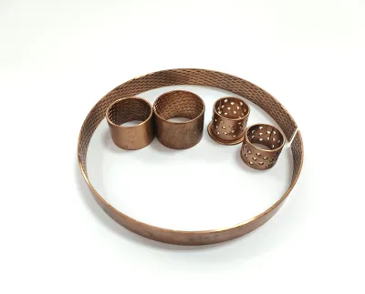 Wrapped Bronze Bushing With Diamond Oil Socket DIN 1494 High Load Agricultural Forest Machinery Sleeve Flange Bush Parts