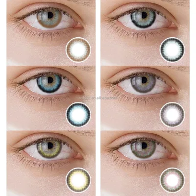Most Popular Comfortable Hema Contact Lenses Personalized Customizable Eye Enlarging Gray Soft Multi-Prescription Beauty Style
