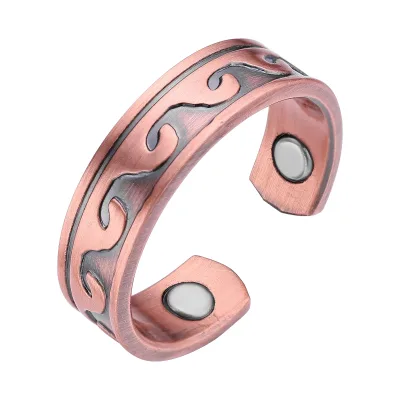 Wholesale Adjustable Magnetic Arthritis Pure Copper Ring Boosts Blood Circulation Viking Vintage Jewelry for Men Women Bulk