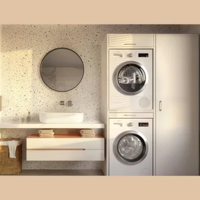 2025 Factory Modern High Gloss Laundry Cabinet Set Design Ideas With Basket
