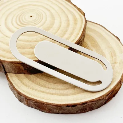 Wholesale Stainless Steel Slim Pocket Blank Money Clip Custom Logo Metal Wallet Cash Money Clip Cash Clamp Holder Paper Clip