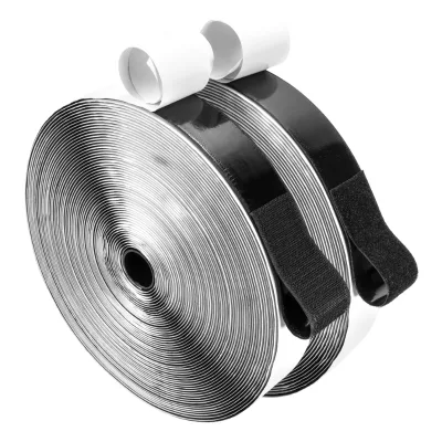 Huge Stock Quick Production Self Sticky Hook Loop Strap Flexible Back Glue Strong Adhesion Hook Loop Strap