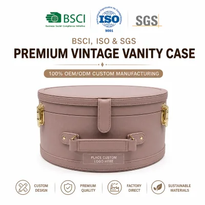 B2B Wholesale Custom Hard Shell PU Makeup Travel Organizer Various Hardware Styles Elastic Pockets for Female Cosmetics