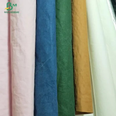 0.35mm 0.55mm Natural Color Tear Resistance Washable Kraft Paper Roll