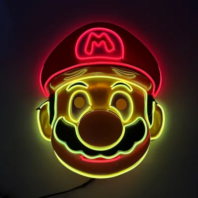 Funny Cute Flashing LED Mask Adult Children Decorative Mask Luminous LED Mask Light up for Halloween Christmas