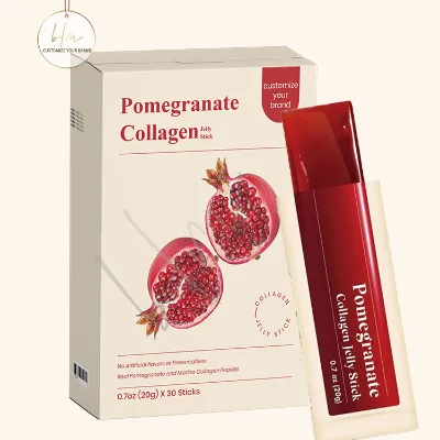 Custom Hot Sale Pomegranate Collagen Jelly Stick Collagen Enzyme Jelly Skin Whitening Collagen Supplement