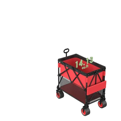 Heavy - Duty Folding Camping Wagon with Mesh Bottom - Sturdy Build, Perfect for Camping Trips, Picnics and Outdoor Adventures