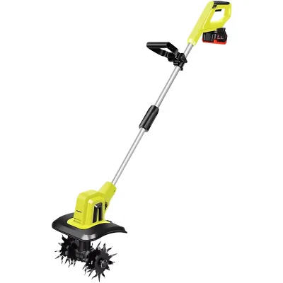 Mini Electric Household Soil Loosening Machine Lithium Battery Powered Features Metal for Digging Weeding Trenching Hoe Type