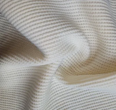 Hemp Organic Cotton Waffle Knit Blend Fabric Hoodie Zipper Waffle Hemp Fabric Waffle Knit Thermal Fabric