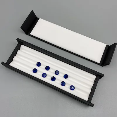 Luxury Gemstone Box Packaging Optional Size Diamond Jewelry Display Tray Exquisite Leather Jewelry Gem Storage Box
