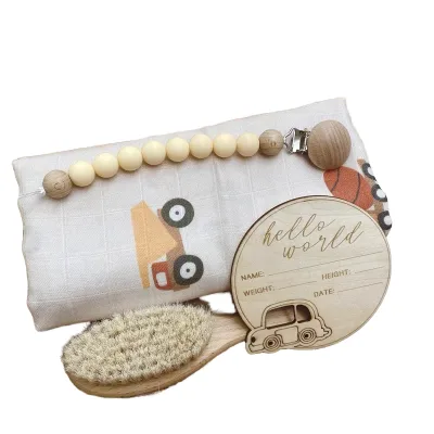 Ningbo DJK Custom 100% Cotton Infant Wrap Newborn Shower Gift Set Soft Bamboo Cotton Baby Muslin Swaddle Blanket Set