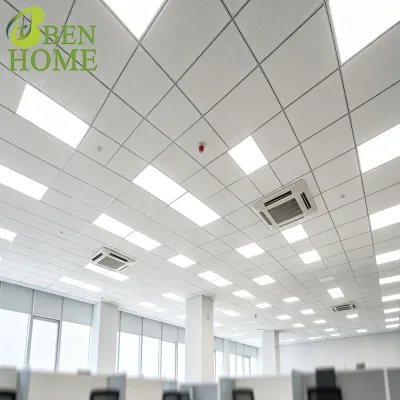 Moisture Resistant Mineral Wool Ceiling Tile Dust Free Easy Clean Acoustic Ceiling Solution for Commercial Public Space