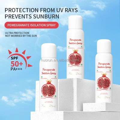 OEM Eco-Friendly SPF 50 Waterproof Sunscreen Mist Spray Organic Herbal Ingredients Manufacturer's Private Label Sunscreen Zinc