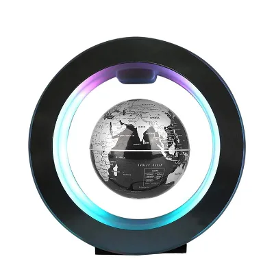 3d Terrestrial Big Ornaments World Map O Shape Rotate Float Levitate Levitation Magnetic Globe for Gift Home Decoration