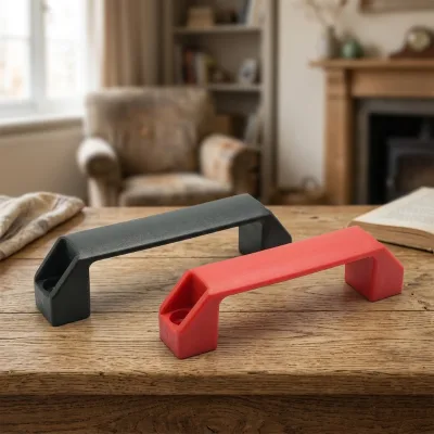 Stainless Steel Bridge Handle Black Coated Industrial Equipment Door Pull Cabinet Machine Durable Modern Use