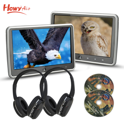 10.1" Digital Panel Flip Type Headrest DVD with USB Port SD Slot Wireless Games Touch Button