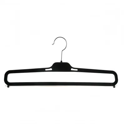 Anti Slip Reinforced Loop Frame Plastic Hanger Chrome Plated Hook Strap Slots Wardrobe Storage Garment Multi Use Clothes Hanger