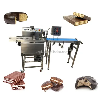 Automatic Chocolate Nuts Sugar Coating Machines Donut Glazing Donut Glazer Machine