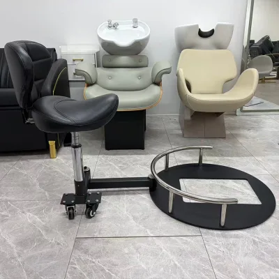 Adjustable Barber Cutting Stool Rotating Hairdresser Chair Barber Salon Stool Swivel Hairdressing Barber Chair Frame