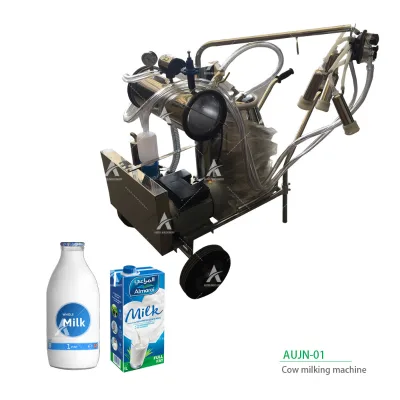 Leading Stainless Steel Barrel Automatic Milking Machine Portable Vacuum Pump Milking Tool Cow Milker Equipment