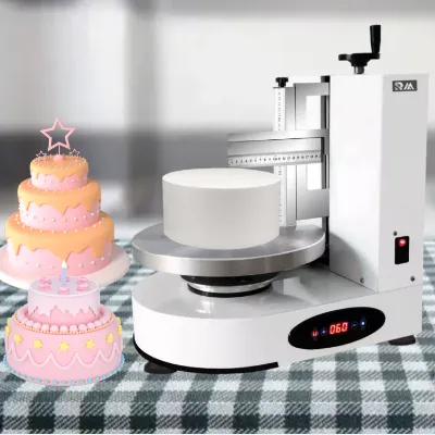 Birthday Automatic Cake Frosting Icing Decorating Coating Decoration Frosting Filling Leveler Spreader Spread Smoother Machine