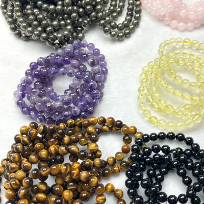 Citrine Stone Natural Bracelet Crystals Bracelets Healing Stones Crystal Stone Beaded Bracelets tiger Eye Bangles Bracelet