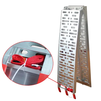 Aluminum 750 Lbs Capacity ATV Loading Ramps 1PC Folding Lawn Mower Trailer Pickup Trucks Stand Motorcycles Scrambling Pickup