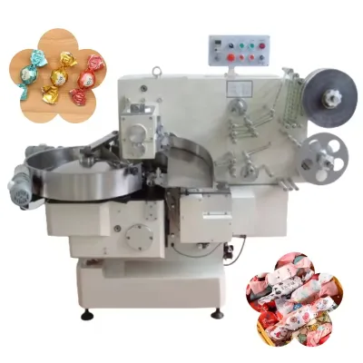 High Quality Double Single Twist Lollipop and Soft Candy Wrapping Machine for Hard Candy Twist for Plastic and Paper Packaging