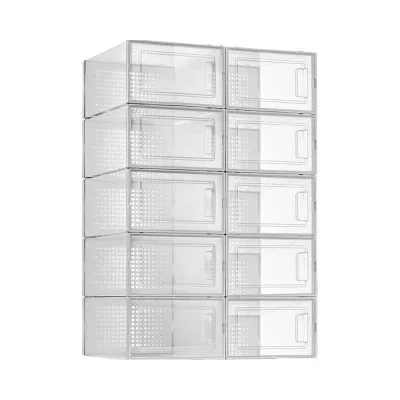 Foldable Shoe Cabinet Modern Home Simple Shoe Rack Thickened Transparent Storage Box Plastic Injection Technics Bathroom Kitchen