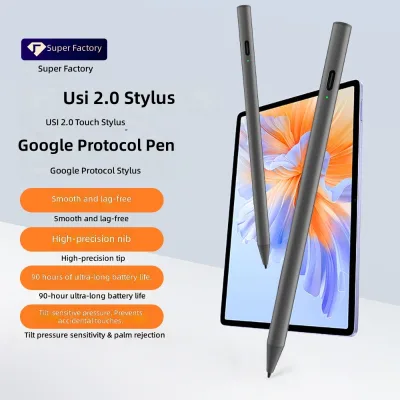 4096-Level Pressure Sensitivity Tilt Recognition Metal USI 20 Stylus Eraser Anti-Mistap 90-Hour Battery Life High-Precision Tip