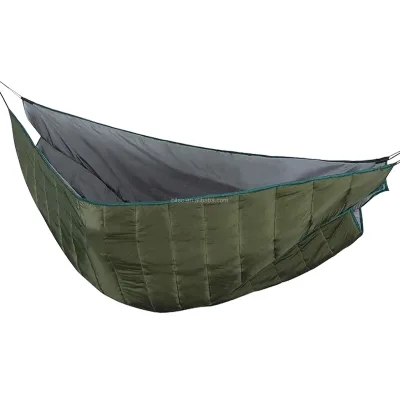 Winter Warm Hammocks Outdoor Camping Hammocks Tree Straps Outdoor Sleeping Bag with Hollow Cotton Filling Hammock