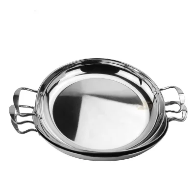 Best Selling Wholesale Double Handle Modern Eco-Friendly Stainless Steel Paella Pans