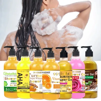 Whitening Perfumed Milk Body Wash Scrub Vitamin C Hydrating Smoothing Exfoliating Shower Gel Natural Refresh Skin 500ml