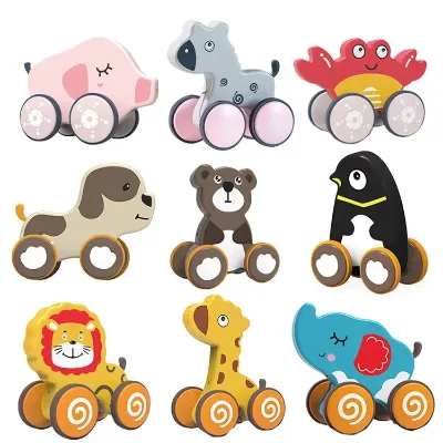 New Design Animal Pull & Stretch Toy Pull & Push String Toy for Baby