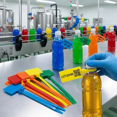 Food Grade Safe Nylon Ties for Beverage Processing Lines