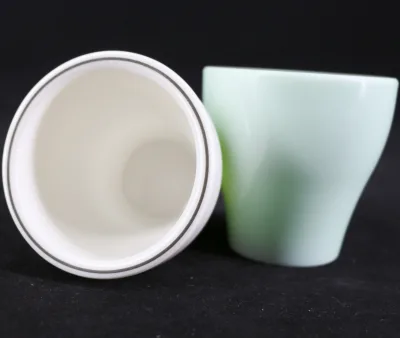 Reusable Household Melamine Ceramic Tea Cup Serving Set Big-Mouthed Design Water Decal Colorful plastic Tea Cups Saucers