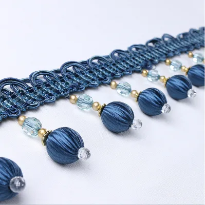 Wholesale 100% Polyester Beaded Fringe for Curtain Decorative Home Textile