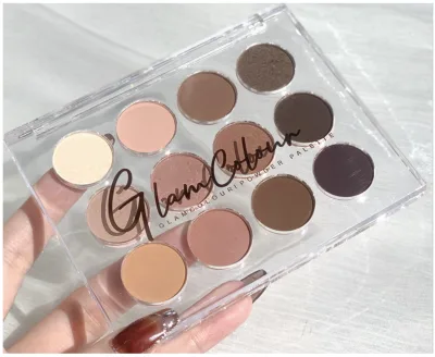 Wholesale 12 Color square Eye Shadow Pallets Water Resistant Eyeshadow Palettes Adept Cosmetics Eyeshadow Palette