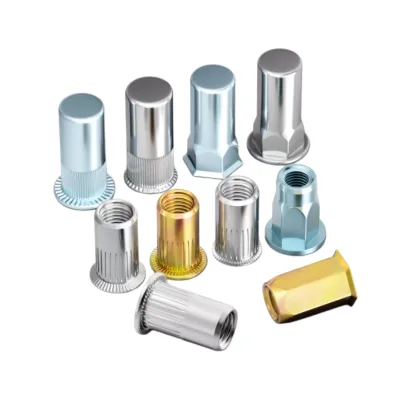 Wholesale Zinc Plated Steel Countersunk Rivet Nut 90 Degree Flush Mount Panel Blind Rivnut OEM ODM Custom Logo