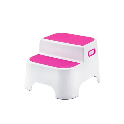 Two Step Stool for Growing Children with Anti-slip Surface Use in Bathroom Kitchen