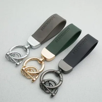 Custom Wholesale Cheap Luxury Car Keychain Handmade PU Leather Keychain For Car Key Accessories