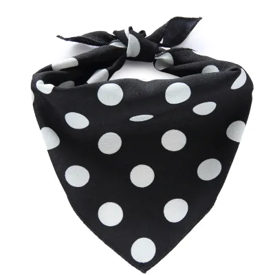 Luxury Simple Style Custom Double Layer Printed Polyester Pet Dog Bandana Scarf and Scrunchie Matching Set for Summer