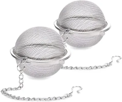 2 Inch Stainless Steel Mesh Tea Ball Metal Infuser Strainer Filters with Scoop Utensils