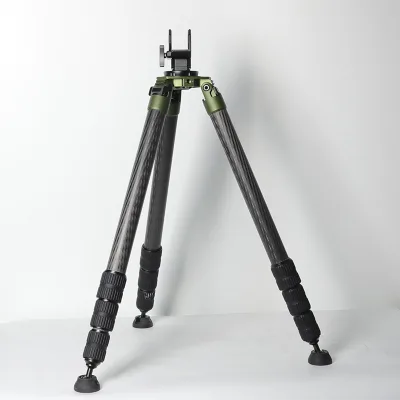 Most Popular Hunting Equipment,Max Load 100lbs Carbon Fiber Outdoor Hunting Shoot Tripod With Clamp Saddle