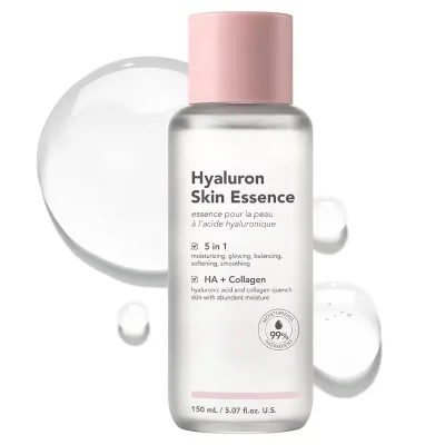 Hyaluronic Acid Anti-Wrinkle Anti-Aging Moisturizer Essence for Hydrating Softening & Soothing Skin 150ml Volume